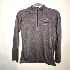 Shelby Cobra Logo Devon and Jones Gray Quarter-Zip Pullover Women's Small